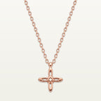 Ovis & Co. Celestial Kette Roségold – Edelstahlkette mit filigranem Kreuz-Anhänger, langlebige Veredelung, designed in Frankfurt