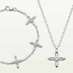 Ovis & Co. Celestial Set Silber – Edelstahl-Armband mit 5 Anhängern und Kette mit 1 Anhänger im Matching-Look, designed in Frankfurt